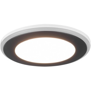 Schwarzer Trio LED Einbauspot Aura, 5W, 450lm, für Deckenmontage.