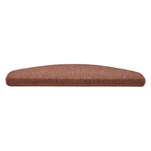 Halbrunde, selbstklebende Karat Stufenmatte London in Terra, 23,5x65 cm.