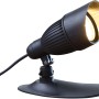Schwarzer Heissner LED-Spot 9W für Teich, Pool und Garten mit warmweissem Licht.