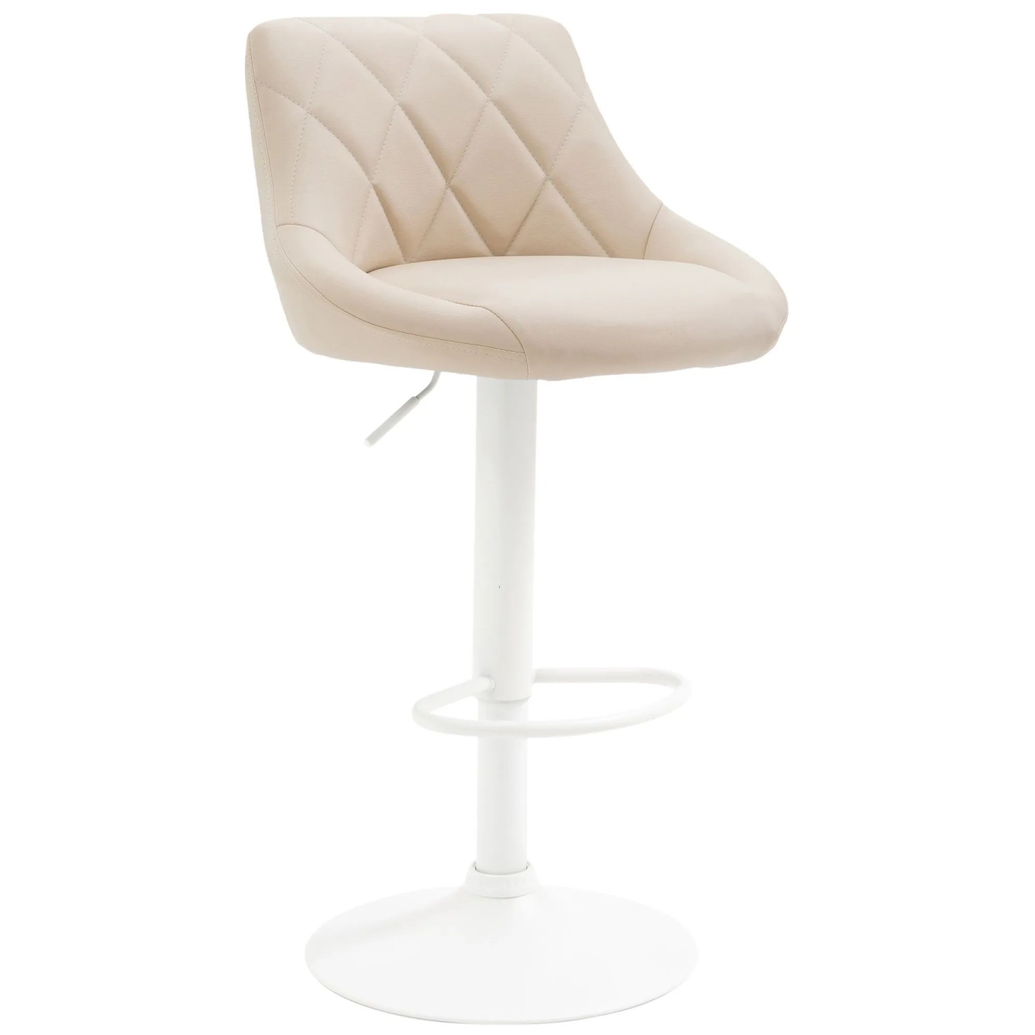 CLP Barhocker Lazio Kunstleder Creme/Weiß
