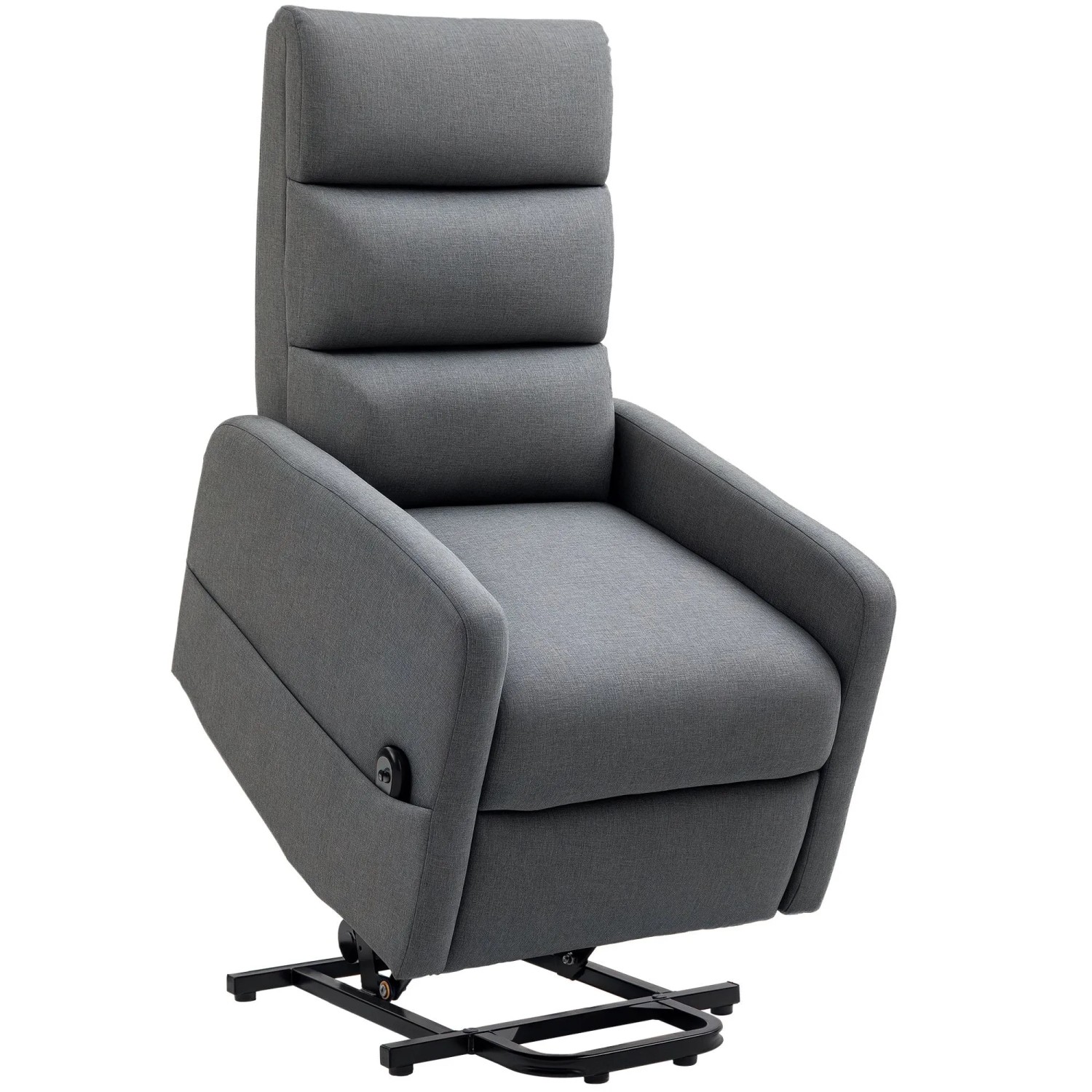 HOMCOM Fernsehsessel mit Aufstehhilfe Polyester Dunkelgrau 62B x 86,5T x 105H cm