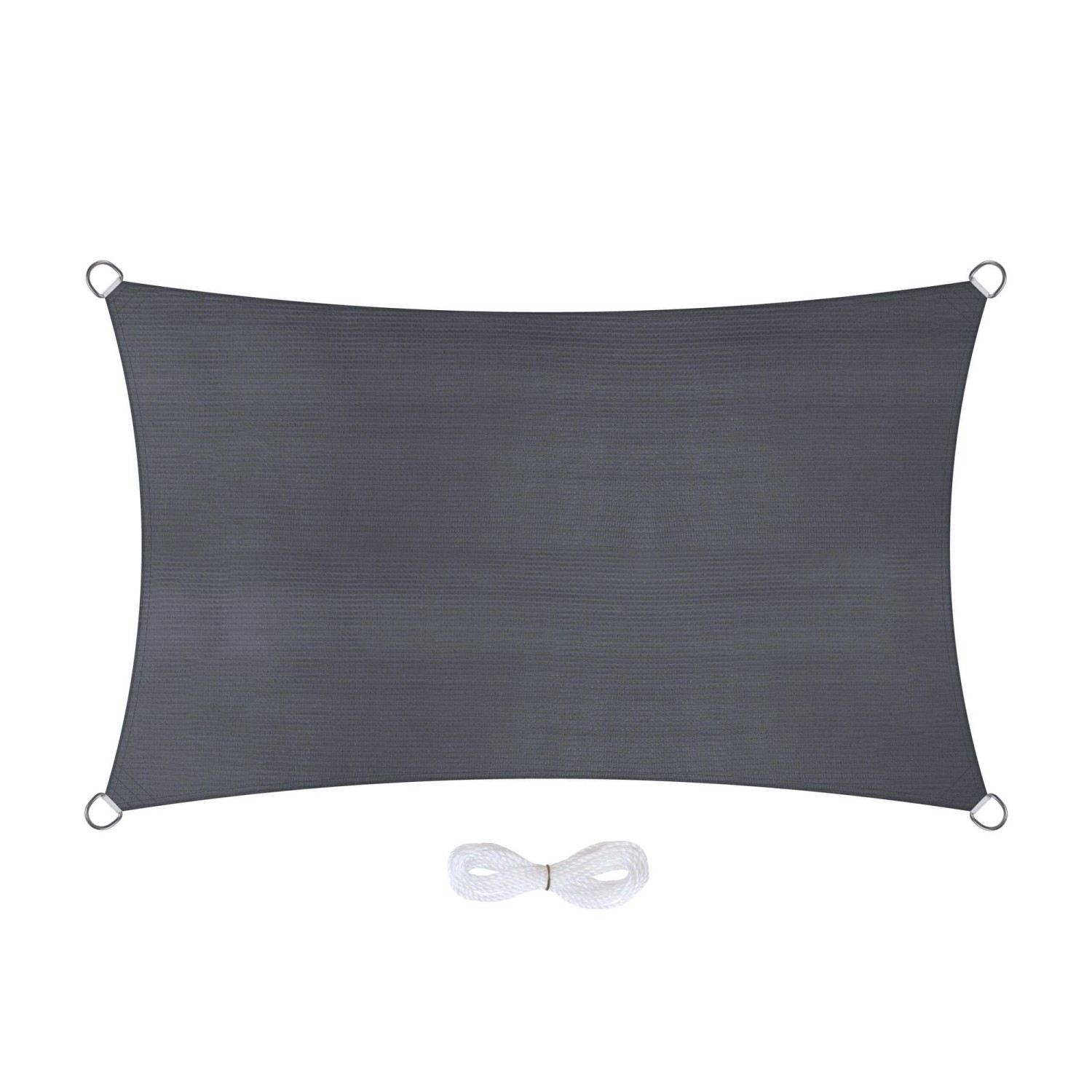 Jardinion Sonnensegel Rechteck 3 x 5m Grau für Garten/Balkon/Terasse günstig online kaufen