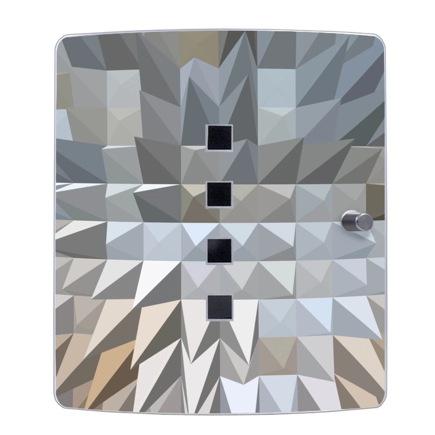 Design Schlüsselkasten aus Edelstahl mit Dornen-Motiv für 10 Schlüssel.