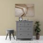 Bricoflor Wandbild in Beige/Betonoptik, 90x60 cm, geometrisches 3D-Design für Wohnraum.