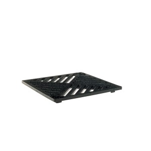 ACO Self Gussrost für Hofablauf, Gusseisen, schwarz, PKW-befahrbar.