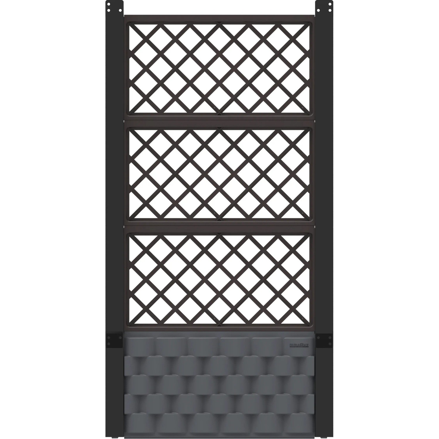 Duramax Rankkasten mit Gitter in Anthrazit, 55x131x55 cm. Pflanzkübel für Garten und Terrasse.