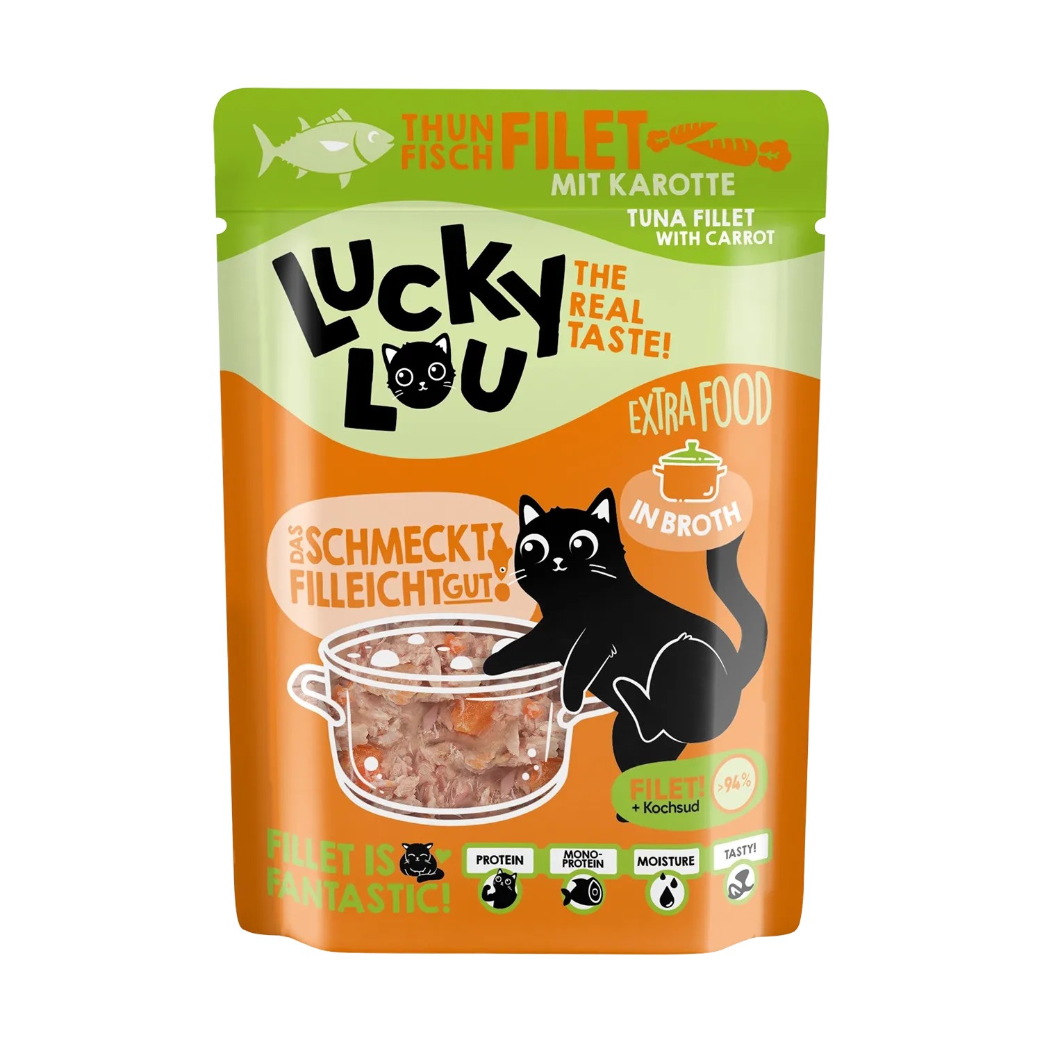 Lucky Lou Katzen-Nassfutter Thunfisch Karotte in Broth 70 g
