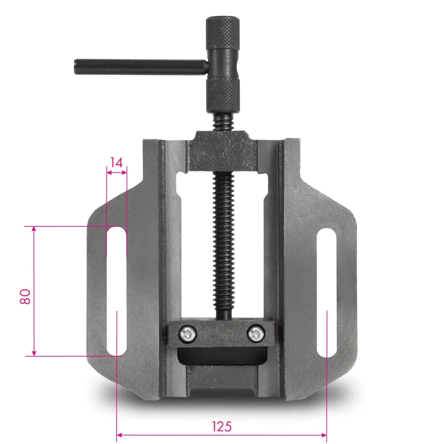 EBERTH Maschinenschraubstock, 100mm Backenbreite, max. 89mm Spannweite für präzise Bohr- und Fräsarbeiten.