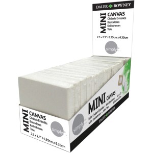 Daler-Rowney Mini Keilrahmen, 6,35x6,35cm, weiße Leinwand, ideal für kleine Kunstprojekte.