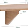 SoBuy Wandklapptisch FWT03-PF in Natur, Esstisch oder Laptoptisch für kleine Räume.