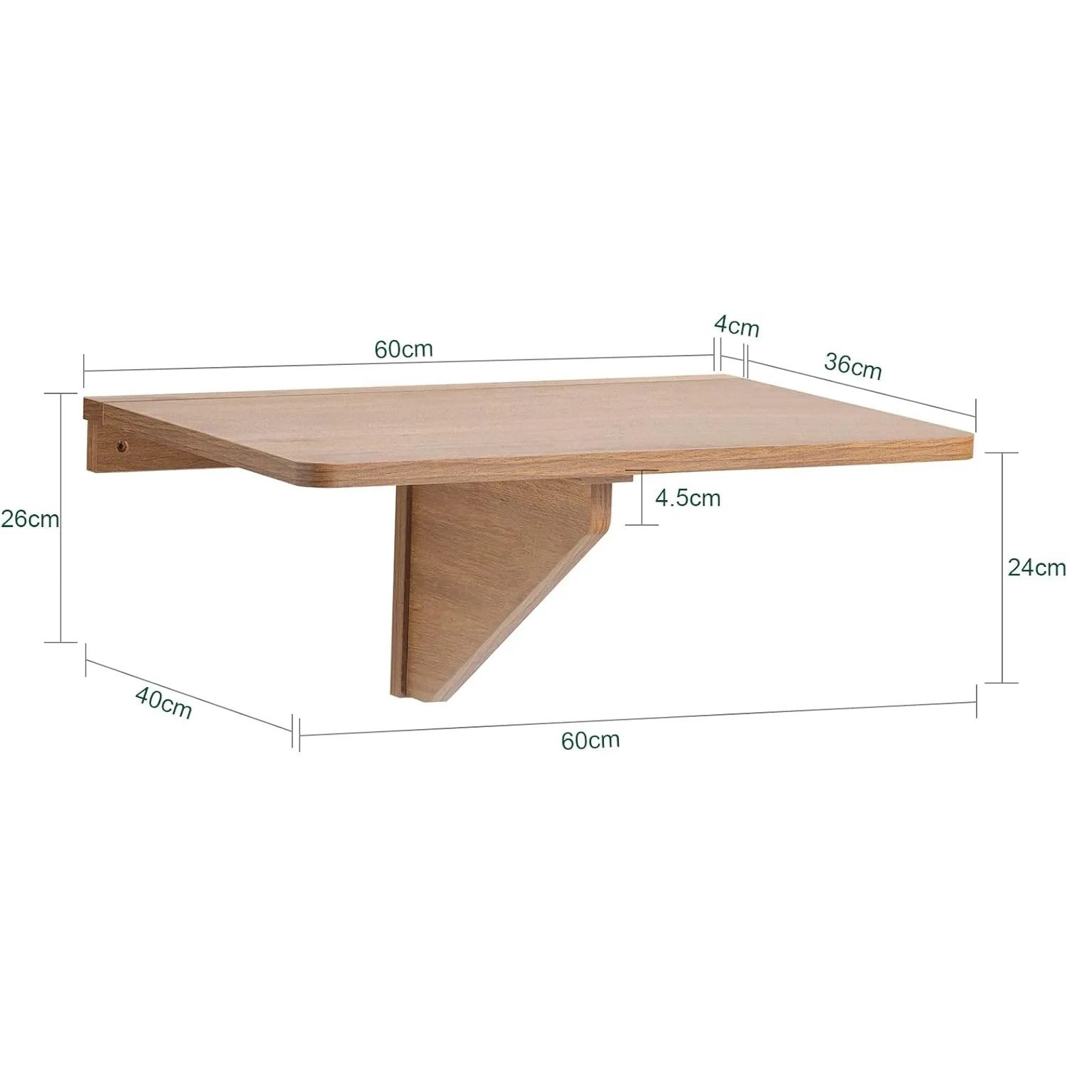 SoBuy Wandklapptisch FWT03-PF in Natur, Esstisch oder Laptoptisch für kleine Räume.