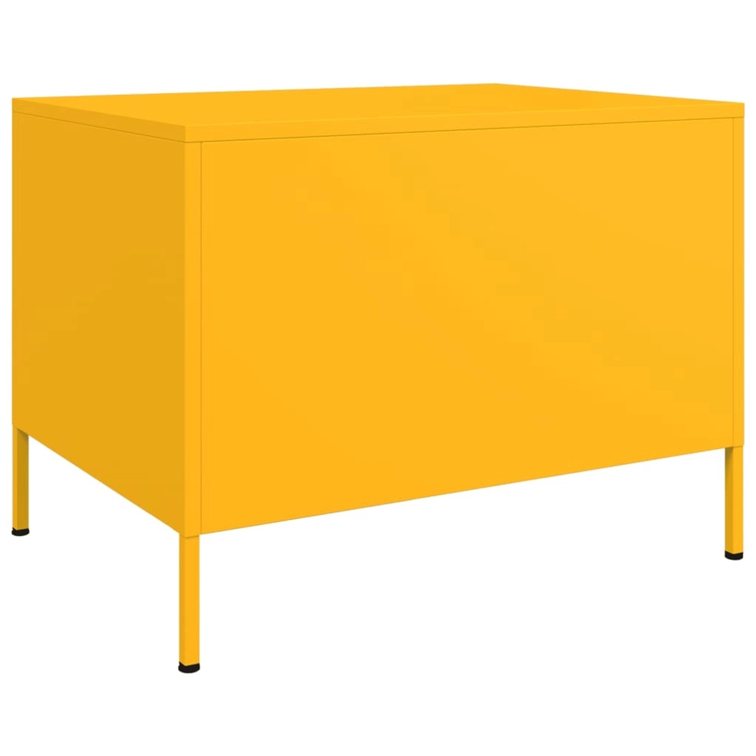 vidaXL Couchtisch Senfgelb 68x50x50,5 cm Kaltgewalzter Stahl_9