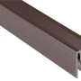 Kovalex WPC Seitenabschluss in Braun mit Alu-Profil für Terrassendielen.