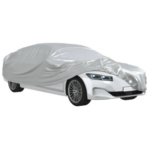 Silberne vidaXL Autoabdeckung XL für Limousine schützt vor Witterung und UV-Strahlen.