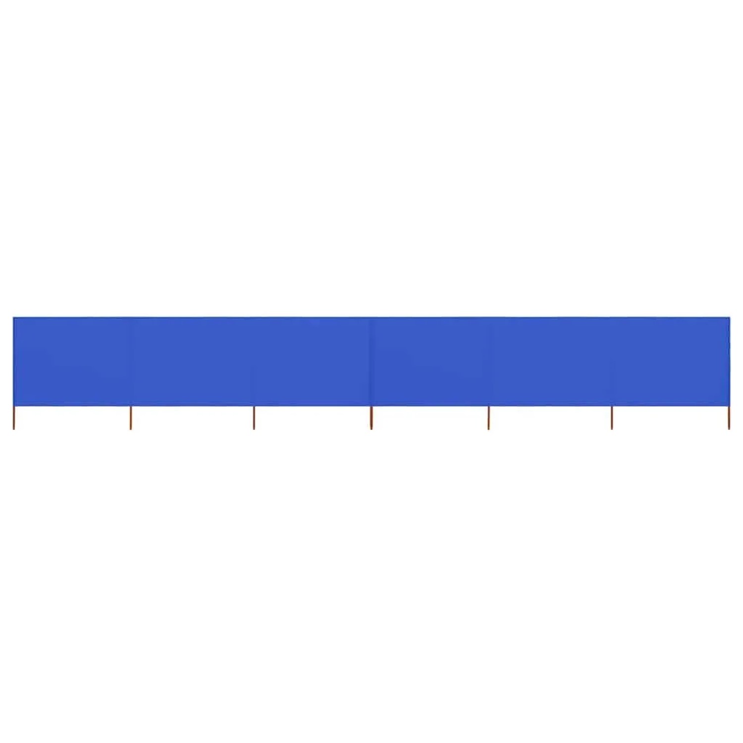 vidaXL 6 Teiliges Windschutzgewebe 800 x 160 cm Azurblau 47185