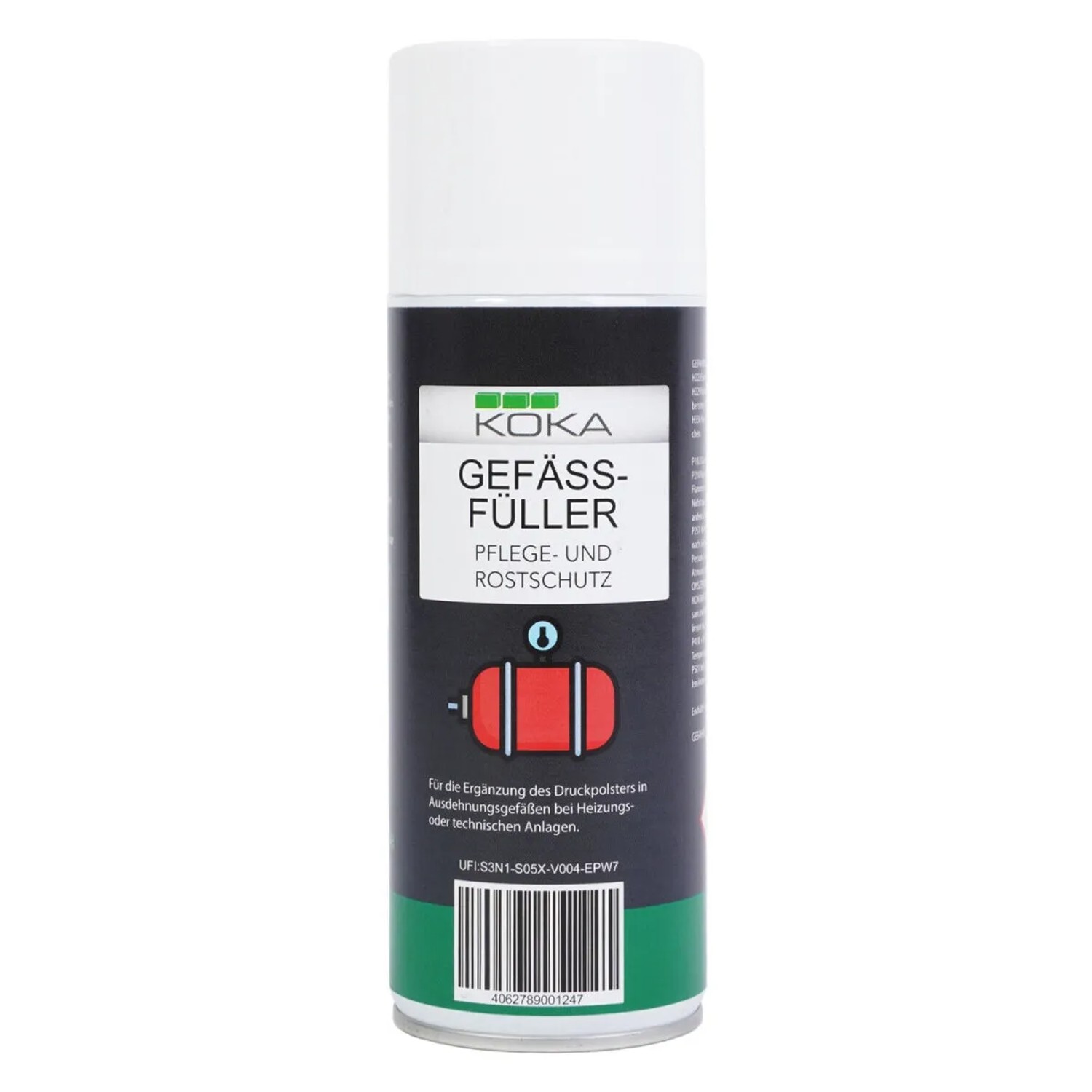 KOKA Gefäßfüller Spray mit Adapter, Manometer und Absperrung für Heizungsanlagen.