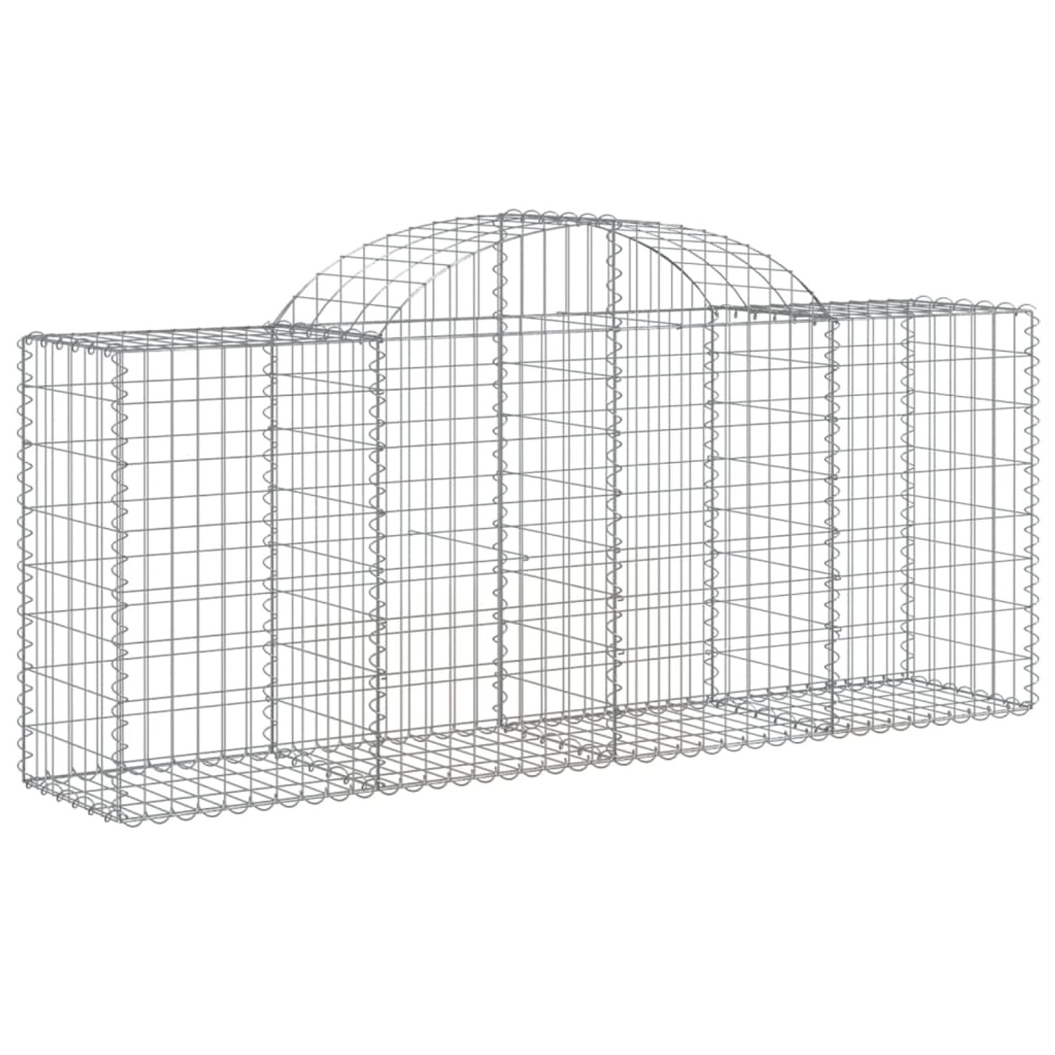 Vidaxl Gabionen Mit Hochbogen 15 Stk. 200x50x80/100cm Verzinktes Eisen günstig online kaufen