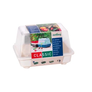 Romberg Gewächshaus S Color Creme, Mini-Gewächshaus für Pflanzenanzucht. Mit Belüftung.