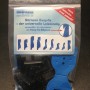 Leistenclip Easy-Fix, 30 Stück, mit Schablone für die Montage von Sockelleisten.