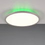 Titanfarbene Trio Deckenlampe Yuma, Ø 40 cm, mit indirekter RGB-Beleuchtung.