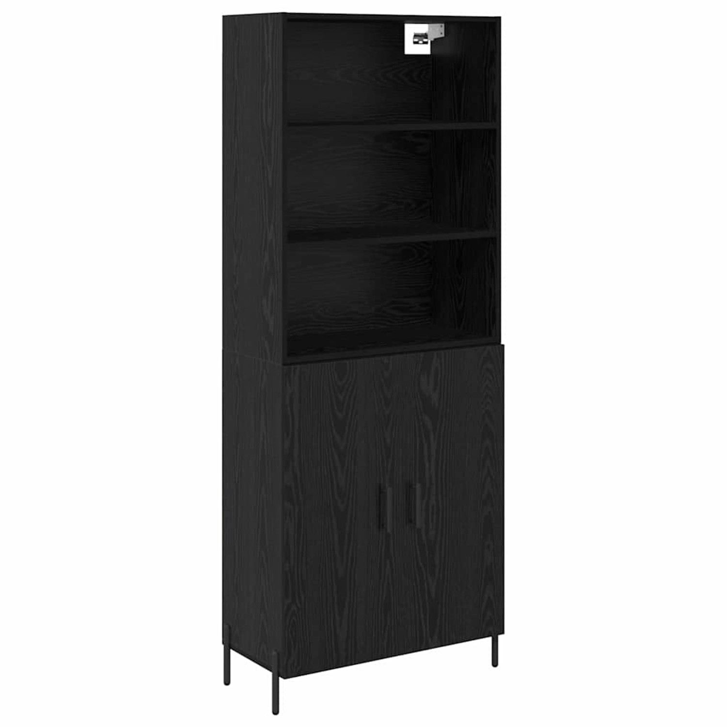 vidaXL Highboard 2 Stk Schwarz Eichen-Optik 69,5 x 34 x 180 cm 3416085 günstig online kaufen