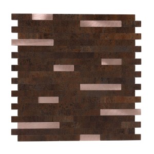 Dalsys Selbstklebende Fliesen 1m² 11 Stück Stein- Marmoroptik Rost Kupfer