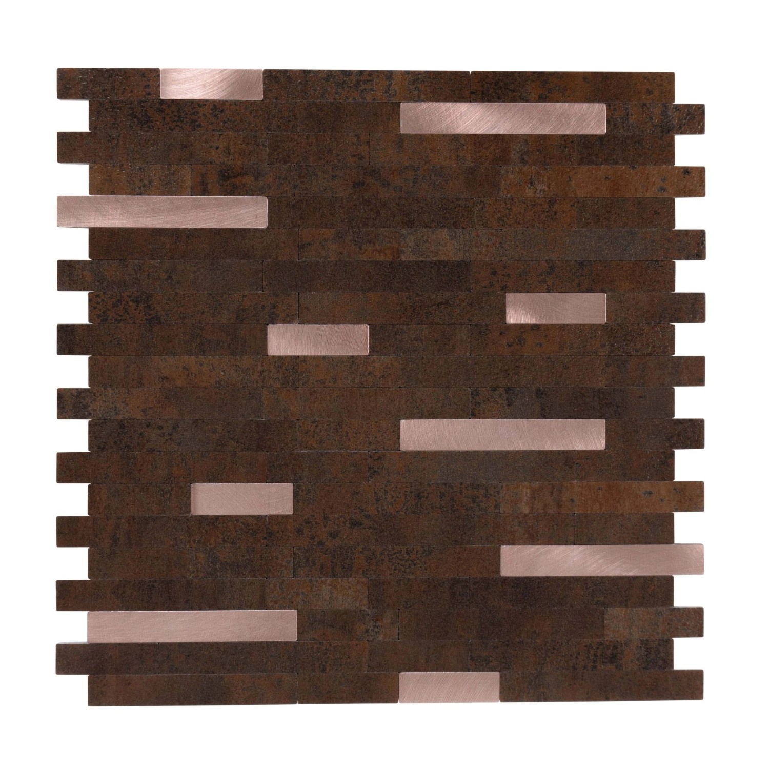 Dalsys Selbstklebende Fliesen 1m² 11 Stück Stein- Marmoroptik Rost Kupfer