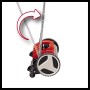 Einhell Hand-Rasenmäher GE-HM 38 S-F: Detailaufnahme der verstellbaren Griffstange mit Pfeilmarkierung.