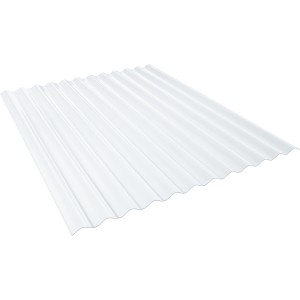 Klare Salux Wellplatte Sinus 76/18 Bio Line Strong, 200x90cm, für Kunststoffbedachung.