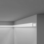 Graue NOEL & MARQUET Eckleiste IL12 WALLSTYL für indirekte Beleuchtung, 2 m lang.