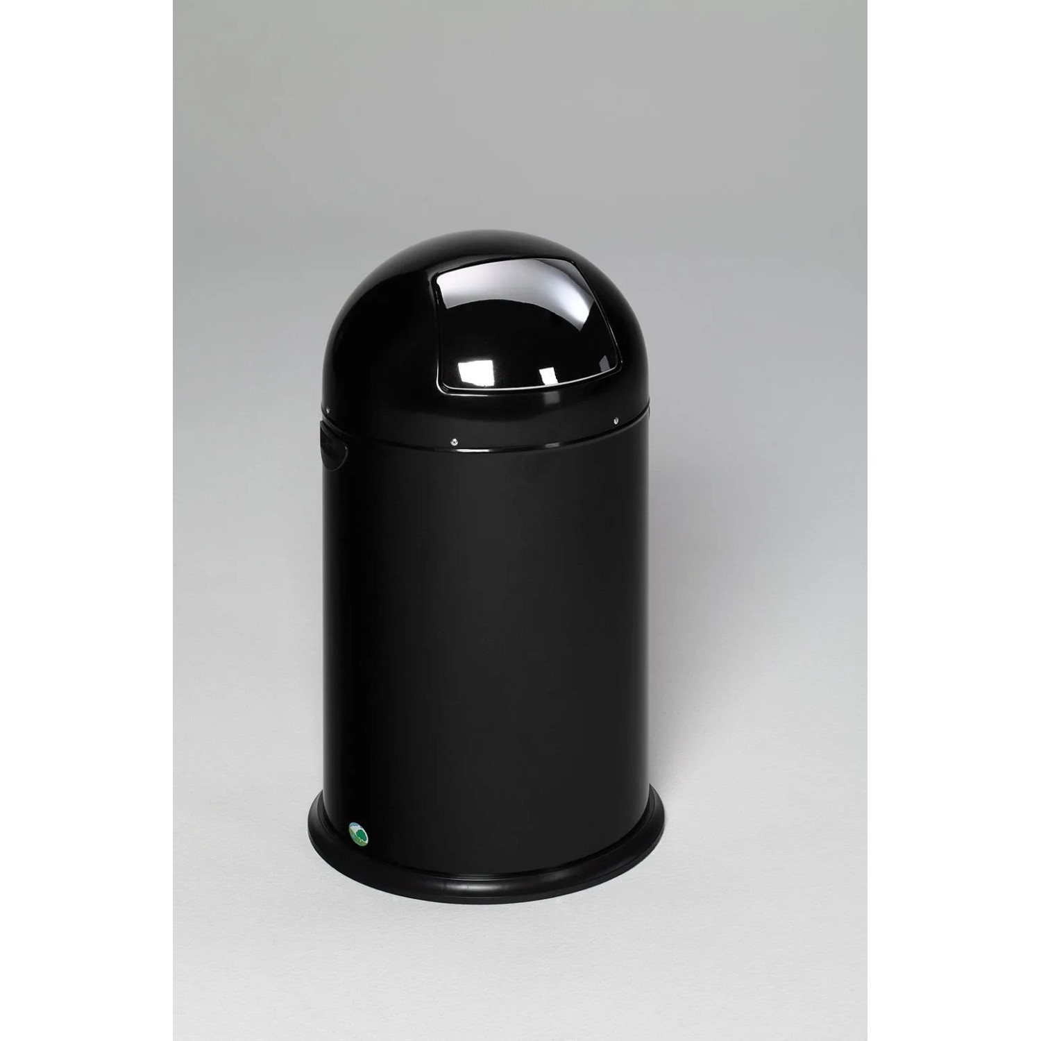 PROREGAL Klassischer Abfallsammler Mit Einwurfklappe Inneneinsatz 40 Liter HxBxT 73 x 46,5 x 46,5 cm Verzinkter Stahl Schwarz
