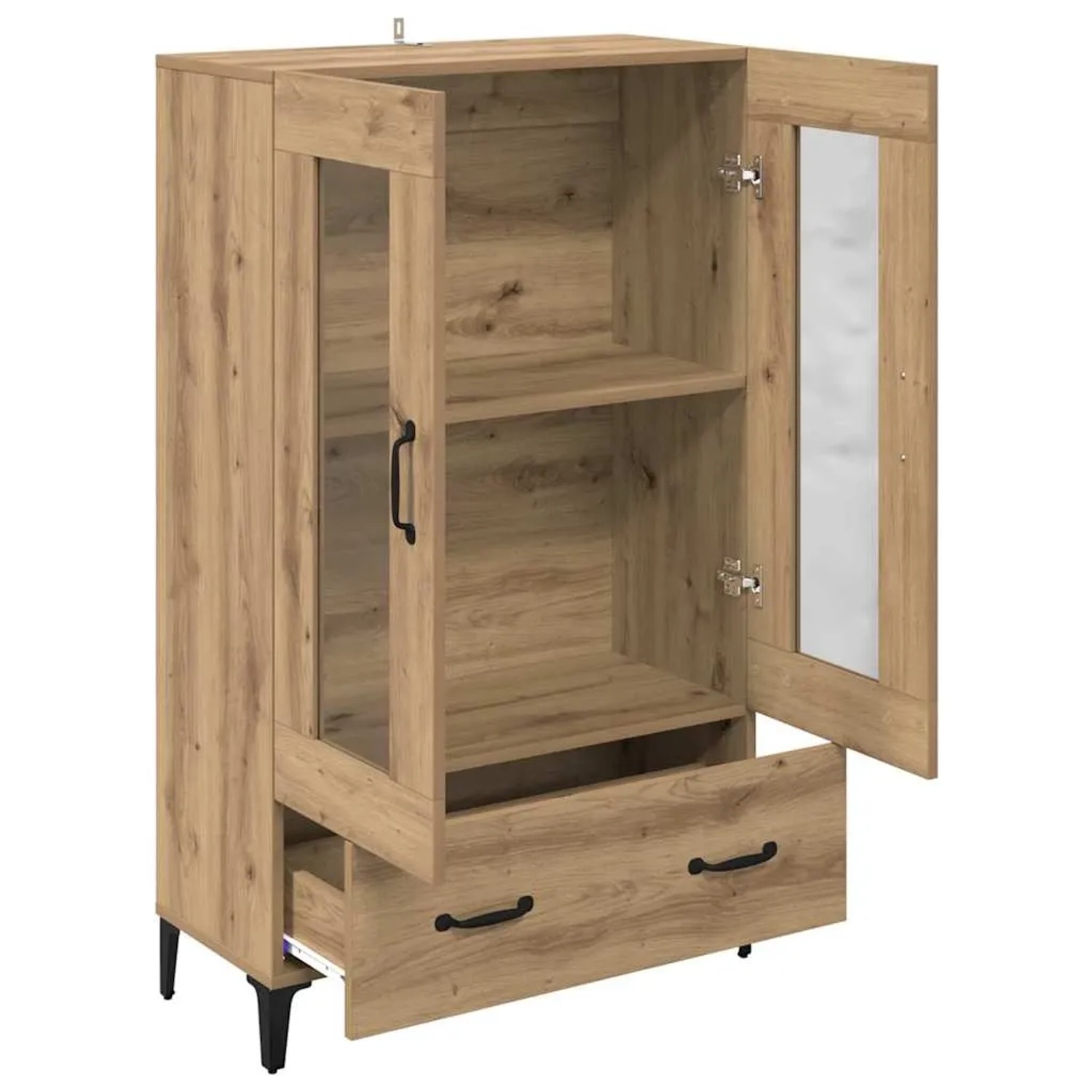 vidaXL Highboard Artisan-Eiche 70 x 31 x 115 cm Verbundholz und Eisen 880861_5