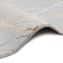 Grauer Floornovo Kurzflorteppich (290x200 cm) mit abstraktem Blattmuster.