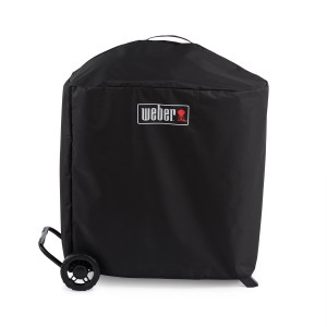 Weber Premium Abdeckhaube für Weber Traveler Compact Grill, schwarze Schutzhülle.