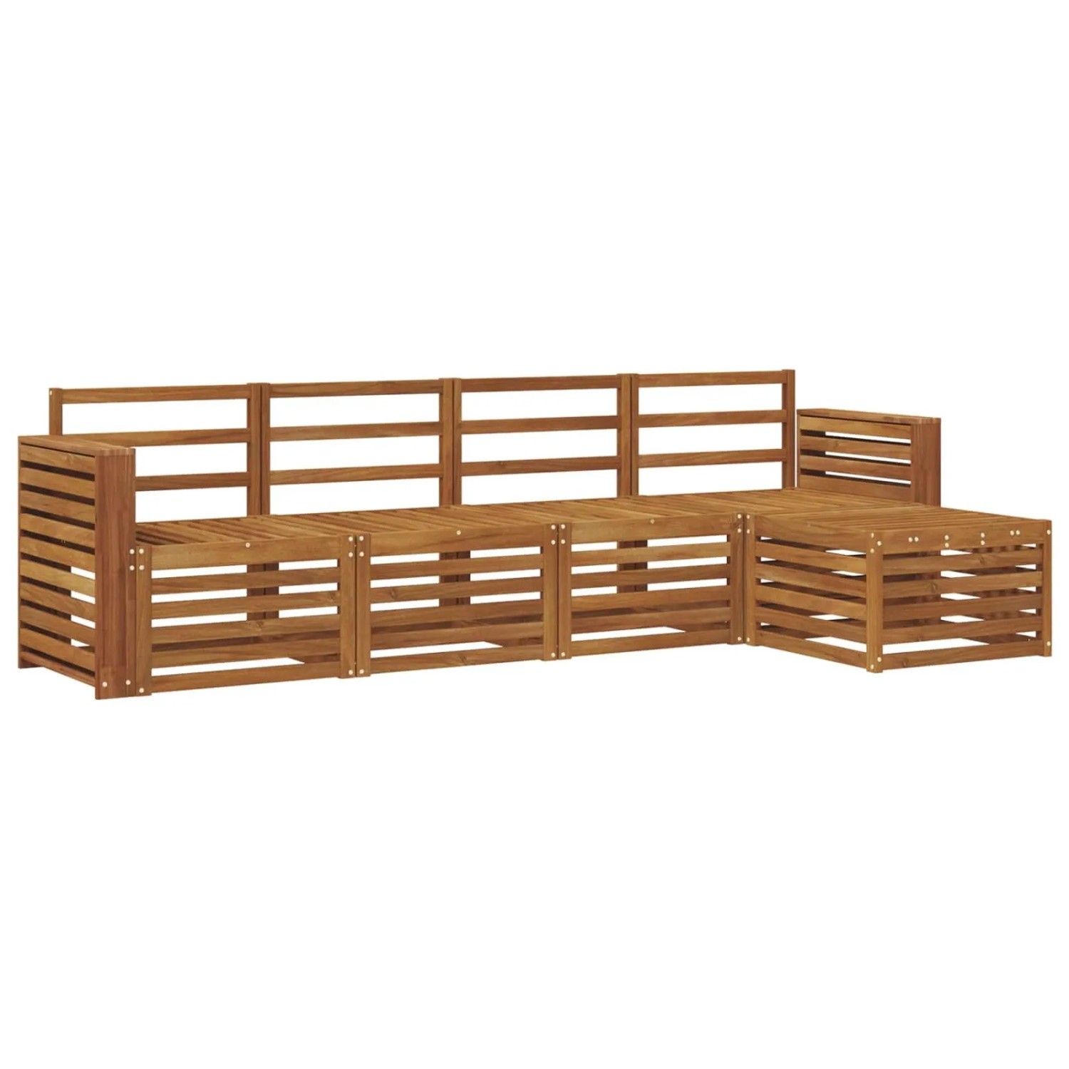 vidaXL Sofagarnituren 5-Tlg Natur Massivholz Akazie 3374654