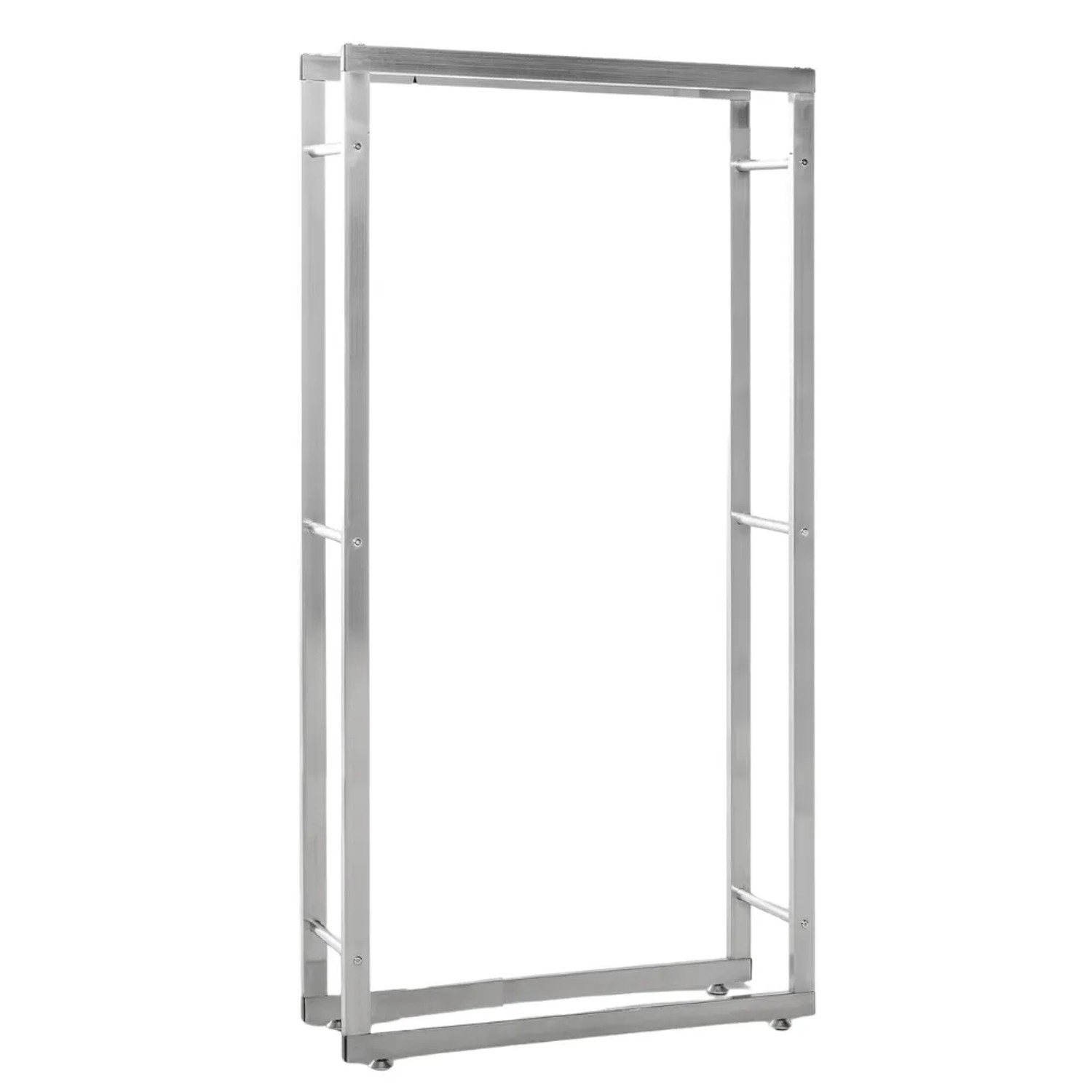 DELUKE Kaminholzregal Innen Metall SATLO Brennholzregal Innen Kaminholzständer Feuerholzregal Edelstahl 25x80x150cm