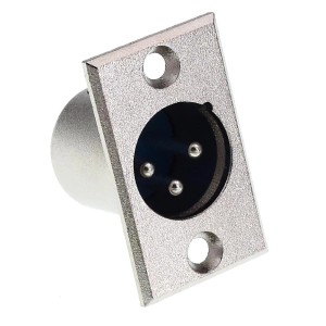 XLR-Stecker zum Einbau, 3-polig, für Audioanwendungen. Robuste Ausführung.