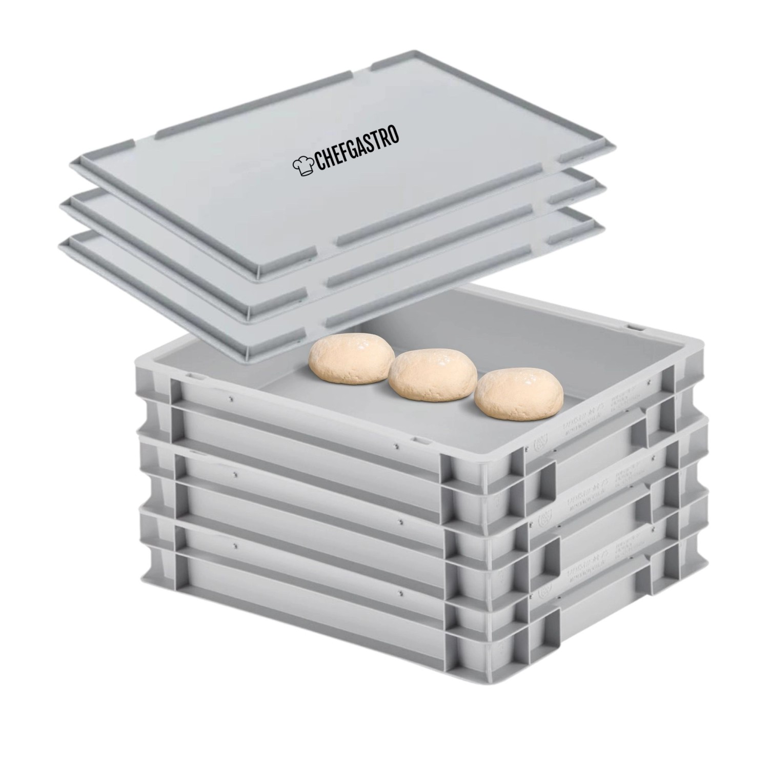 CHEFGASTRO SuperSparSet 3 x Pizzaballenbox Mit 3 x Deckel HxBxT 8,5 x 30 x günstig online kaufen