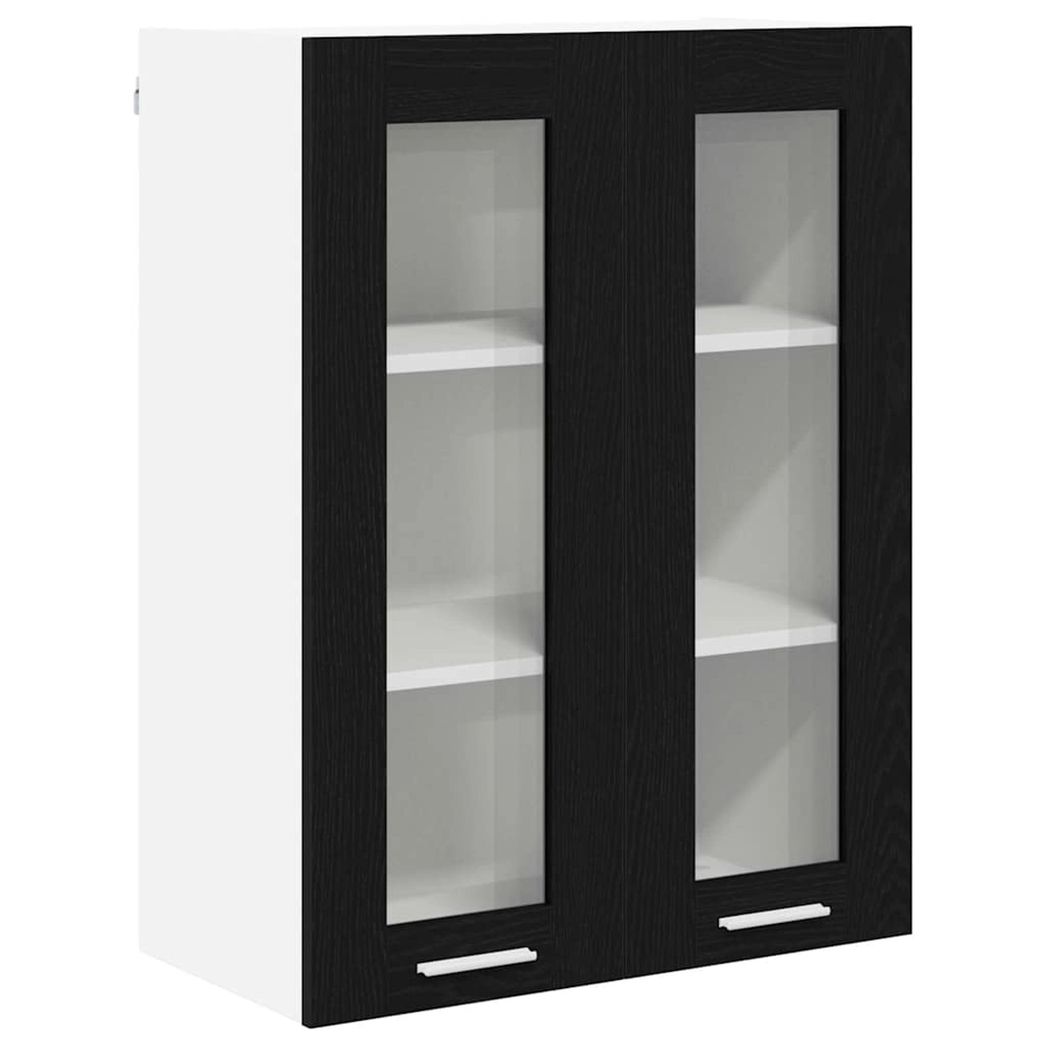 vidaXL Hängeschrank mit Tür Riga Schwarz Eichen-Optik 60 x 31 x 80 cm 88431 günstig online kaufen