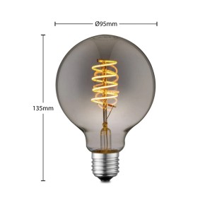 Lucande LED E27 Lampe G95 4W 9927012 aus Glas E27