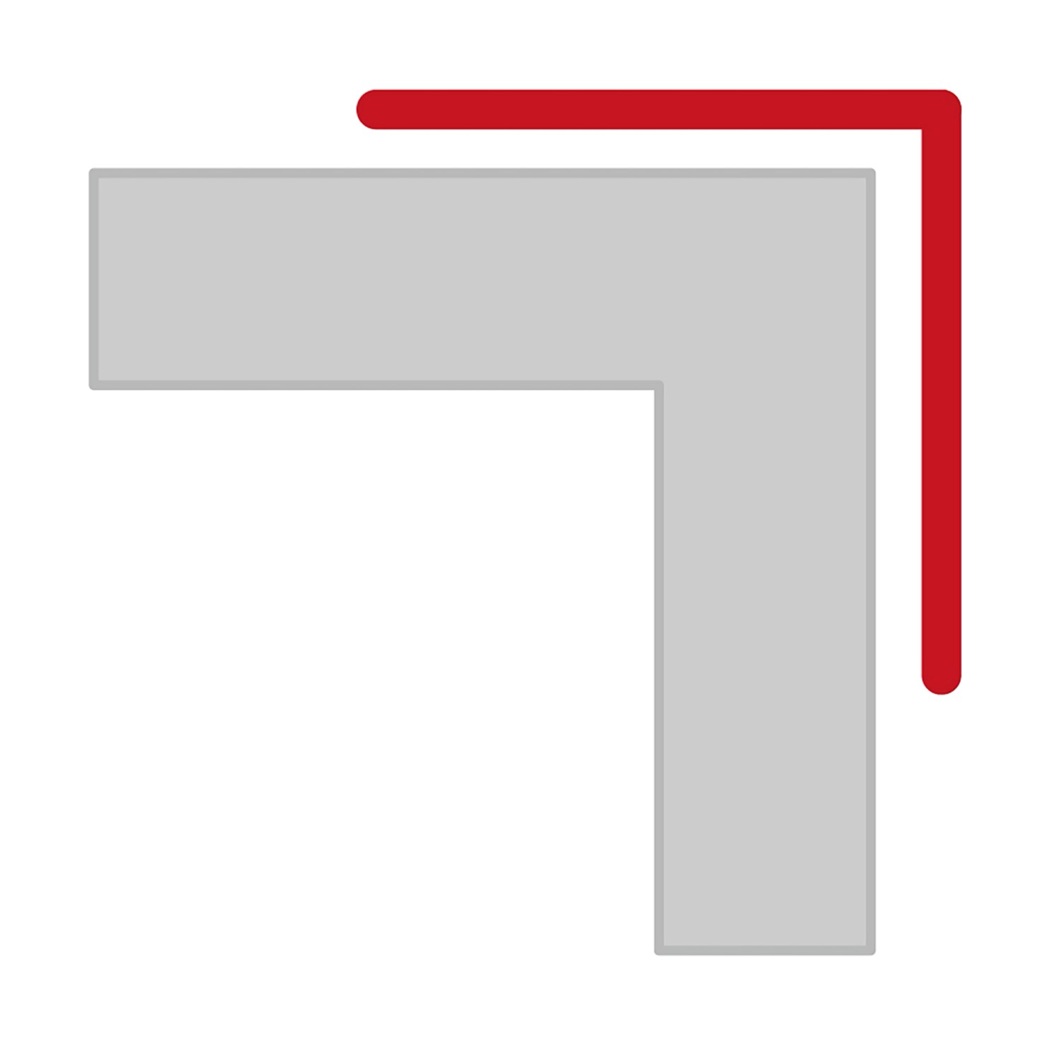 Sarei L-Profil Protection 15, Alu Anthrazit, 5x5x125cm, zur Abdeckung und zum Schutz vor Witterung.