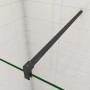 Detailaufnahme: Schwarze Stabilisierungsstange für AICA Walk In Duschkabine.