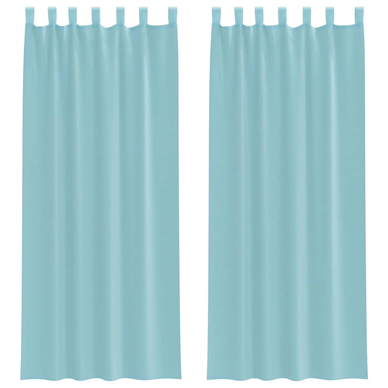 vidaXL Voile Vorhänge mit Stangentaschen 2 Stk Türkis 4102240 günstig online kaufen