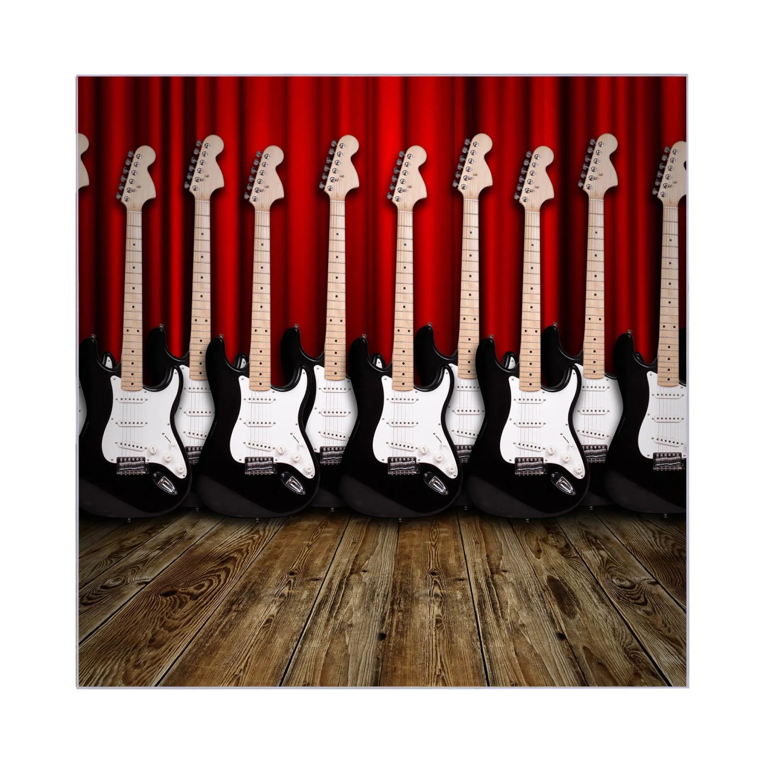 Banjado Schlüsselkasten mit E-Gitarren Motiv, beschreibbar & magnetisch, 30x30cm.