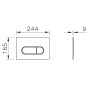 Pianura Betätigungsplatte Duo R EASYPro Chrom, Maße: 244x165x9 mm, für Unterputz-Spülkästen.