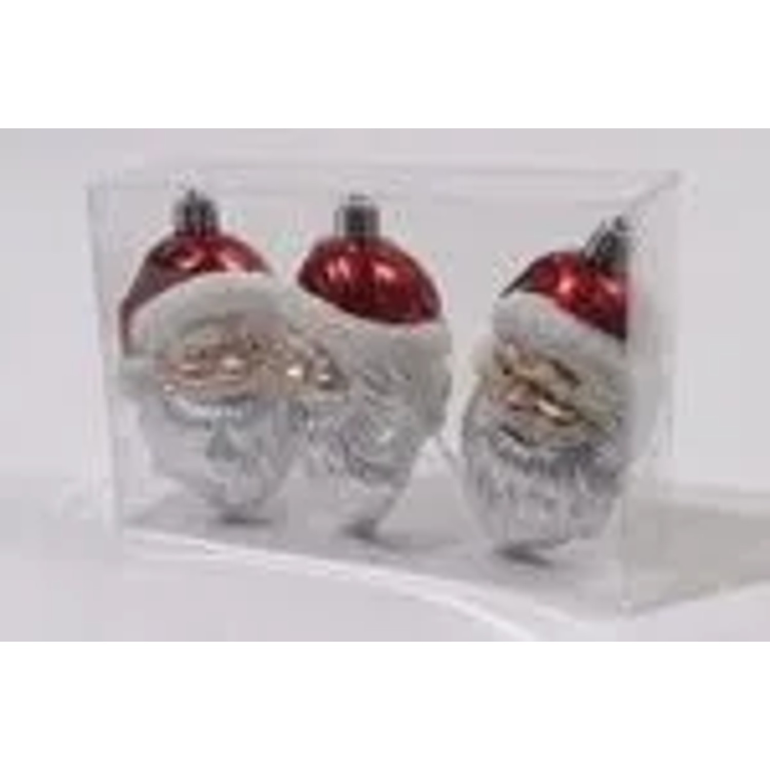 Kaemingk Nikolaus Kopf Bruchfest 3er SET Santa Kopf Bruchfest