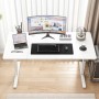 Rebiko Elektrischer Steh Sitz Schreibtisch Weiß 140 Cm Höhenverstellbar Von 72 Bis 118 Cm_2