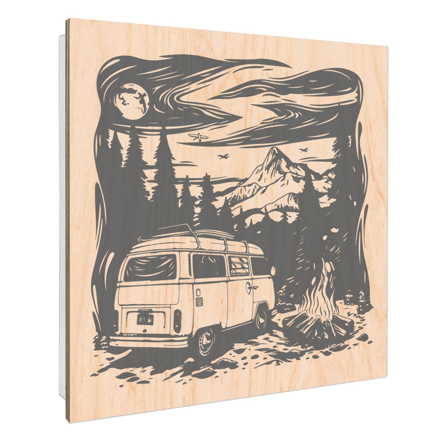 Banjado Großer Schlüsselbox Holz 30x30cm Weiß Scharnier Rechts 50 Haken Sch günstig online kaufen