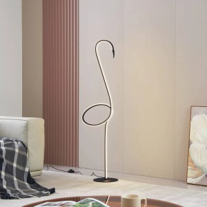 Lindby LED Stehlampe Pajaro 10030943 Dimmbar Modern in Schwarz aus Metall 1-flammig Wohnzimmerleuchte