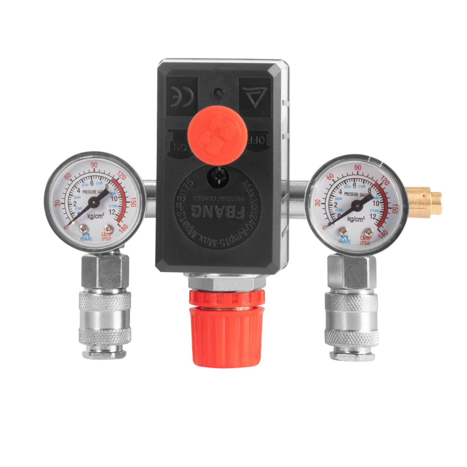 STAHLWERK Druckschalter DE-20 ST 0-8 Bar mit Manometer und 2 Schnellkupplun günstig online kaufen